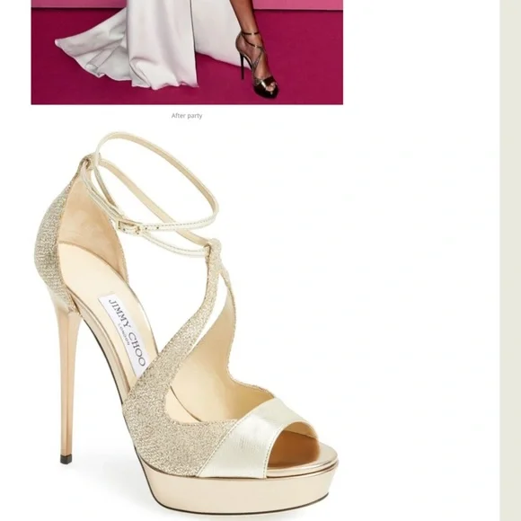 Jimmy Choo Valdia Ankle Strap Open Top Sandal as seen on